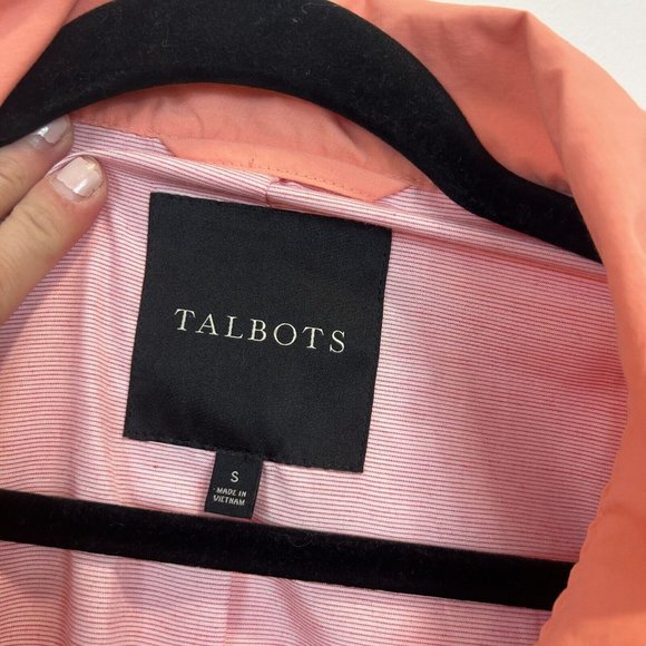 Talbots Water Resistant Cotton Anorak Jacket Peach Small - Picture 4 of 8